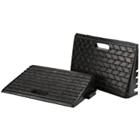 2 pcs Goma Rampa - Heavy Duty coche rampas para bordillos de caucho negro silla de ruedas rampa con antideslizante banda…